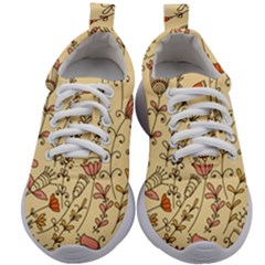 Seamless-pattern-with-different-flowers Kids Athletic Shoes