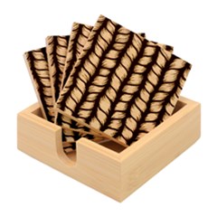 Seamless-pattern-with-interweaving-braids Bamboo Coaster Set by uniart180623