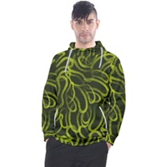Green-abstract-stippled-repetitive-fashion-seamless-pattern Men s Pullover Hoodie by uniart180623