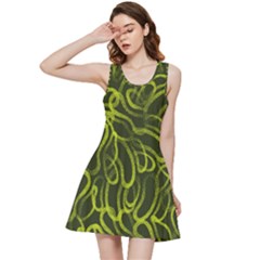 Green-abstract-stippled-repetitive-fashion-seamless-pattern Inside Out Racerback Dress by uniart180623