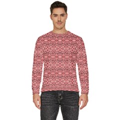 Pink-art-with-abstract-seamless-flaming-pattern Men s Fleece Sweatshirt