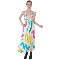 Abstract-pop-art-seamless-pattern-cute-background-memphis-style Tie Back Maxi Dress