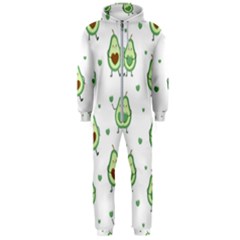 Cute-seamless-pattern-with-avocado-lovers Hooded Jumpsuit (men) by uniart180623