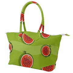 Seamless-background-with-watermelon-slices Canvas Shoulder Bag by uniart180623