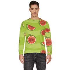 Seamless-background-with-watermelon-slices Men s Fleece Sweatshirt by uniart180623