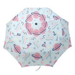 Cute-planet-space-seamless-pattern-background Folding Umbrellas by uniart180623