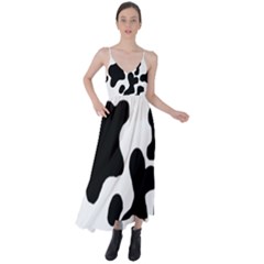 Cow Pattern Tie Back Maxi Dress