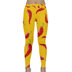 Chili-vegetable-pattern-background Classic Yoga Leggings by uniart180623