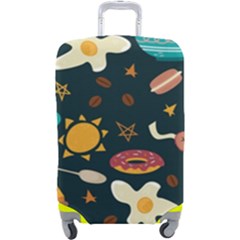 Seamless-pattern-with-breakfast-symbols-morning-coffee Luggage Cover (large) by uniart180623