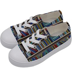 Bookshelf Kids  Low Top Canvas Sneakers by uniart180623