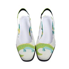 Cute-cartoon-alligator-kids-seamless-pattern-with-green-nahd-drawn-crocodiles Women s Classic Slingback Heels by uniart180623
