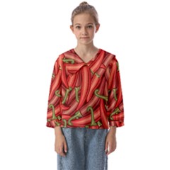 Seamless-chili-pepper-pattern Kids  Sailor Shirt by uniart180623