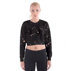 Abstract Rose Gold Glitter Background Cropped Sweatshirt by artworkshop