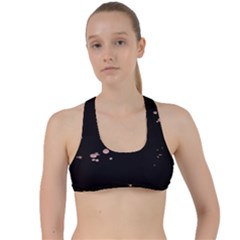 Abstract Rose Gold Glitter Background Criss Cross Racerback Sports Bra by artworkshop