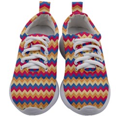 Zigzag-pattern-seamless-zig-zag-background-color Kids Athletic Shoes