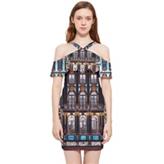 Catherine-s-palace-st-petersburg Shoulder Frill Bodycon Summer Dress by uniart180623