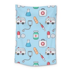 Medical-seamless-pattern Small Tapestry by uniart180623