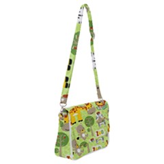 Funny-animals-cartoon Shoulder Bag With Back Zipper by uniart180623