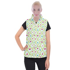 Birds-pattern-background Women s Button Up Vest by uniart180623