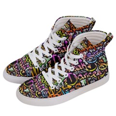 Graffiti-word-seamless-pattern Women s Hi-top Skate Sneakers by uniart180623