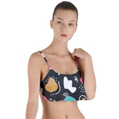 Art Pattern Design Background Print Layered Top Bikini Top  by uniart180623