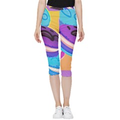 Cookies Chocolate Cookies Sweets Snacks Baked Goods Food Inside Out Lightweight Velour Capri Leggings  by uniart180623