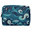 Waves Ocean Sea Abstract Whimsical Abstract Art Make Up Pouch (Medium) View1