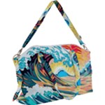 Waves Ocean Sea Tsunami Nautical Arts Canvas Crossbody Bag
