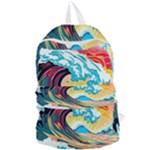 Waves Ocean Sea Tsunami Nautical Arts Foldable Lightweight Backpack