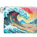 Waves Ocean Sea Tsunami Nautical Arts Canvas Cosmetic Bag (XXXL)