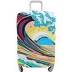 Waves Ocean Sea Tsunami Nautical Arts Luggage Cover (Large)
