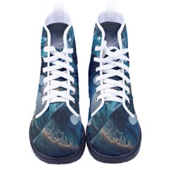 Tsunami Waves Ocean Sea Water Rough Seas Men s High-top Canvas Sneakers