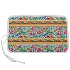 Flower Fabric Fabric Design Fabric Pattern Art Pen Storage Case (l) by uniart180623