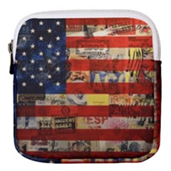 Usa Flag United States Mini Square Pouch by uniart180623