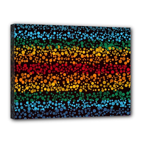 Patterns Rainbow Canvas 16  X 12  (stretched) by uniart180623
