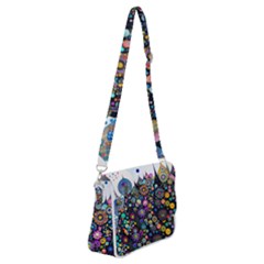 Flower Flowers Flora Floral Nature Watercolor Art Texture Shoulder Bag With Back Zipper by Ravend