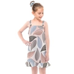 Leaves Pastel Background Nature Kids  Overall Dress