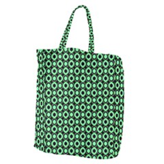 Mazipoodles Green Donuts Polka Dot Giant Grocery Tote by Mazipoodles