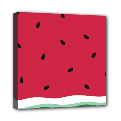 Minimalist Summer Watermelon Wallpaper Mini Canvas 8  X 8  (stretched) by Ravend