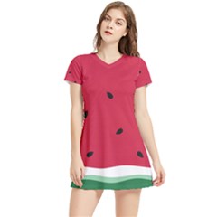 Minimalist Summer Watermelon Wallpaper Women s Sports Skirt by Ravend