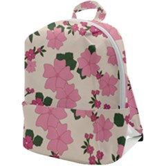 Floral Vintage Flowers Zip Up Backpack by Dutashop