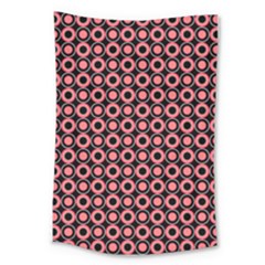 Mazipoodles Red Donuts Polka Dot  Large Tapestry by Mazipoodles