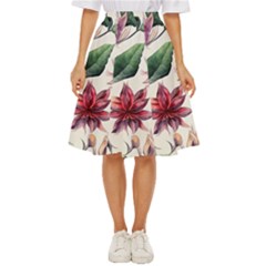 Floral Pattern Classic Short Skirt by designsbymallika
