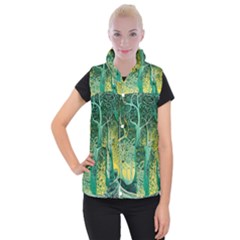Nature Trees Forest Mystical Forest Jungle Women s Button Up Vest by Ravend