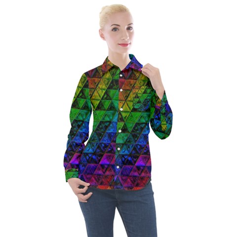 Pride Glass Women s Long Sleeve Pocket Shirt by MRNStudios