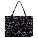 E=mc2 Text Science Albert Einstein Formula Mathematics Physics Zipper Medium Tote Bag