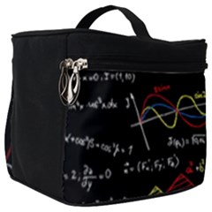 Black Background With Text Overlay Mathematics Formula Board Make Up Travel Bag (big) by uniart180623