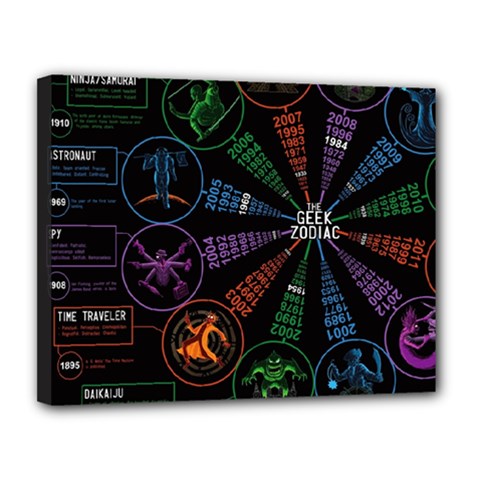 Zodiac Geek Canvas 14  X 11  (stretched) by uniart180623