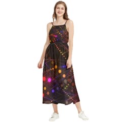Abstract Light Star Design Laser Light Emitting Diode Boho Sleeveless Summer Dress