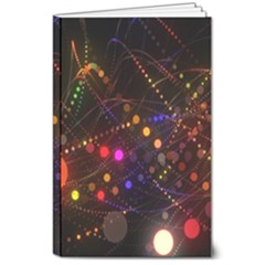 Abstract Light Star Design Laser Light Emitting Diode 8  X 10  Softcover Notebook by uniart180623